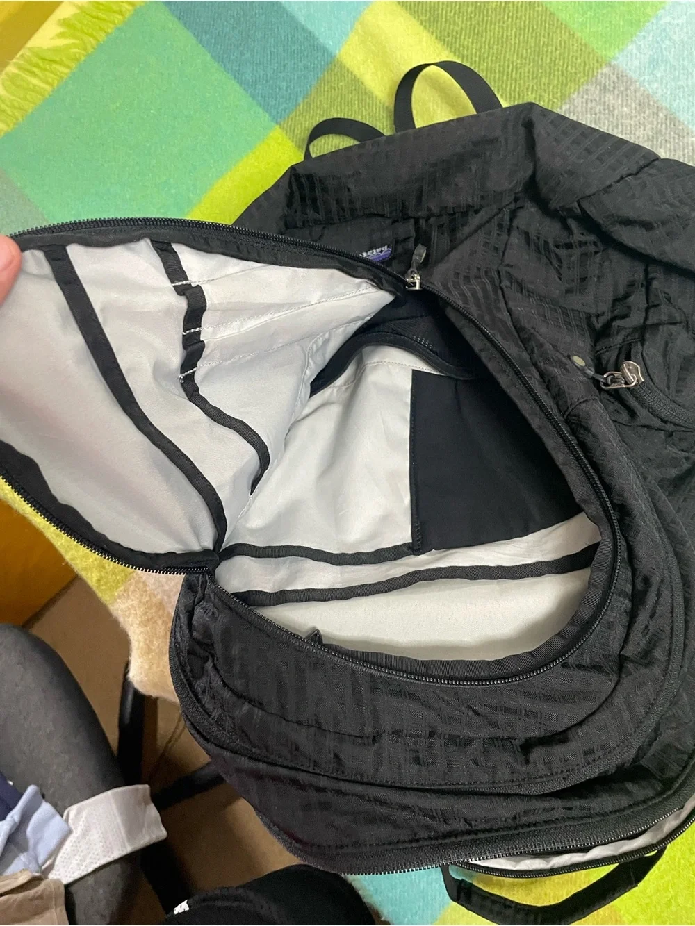 Vintage Patagonia Lightwire Black 25 Backpack Ripstop Hiking Day Time Pack